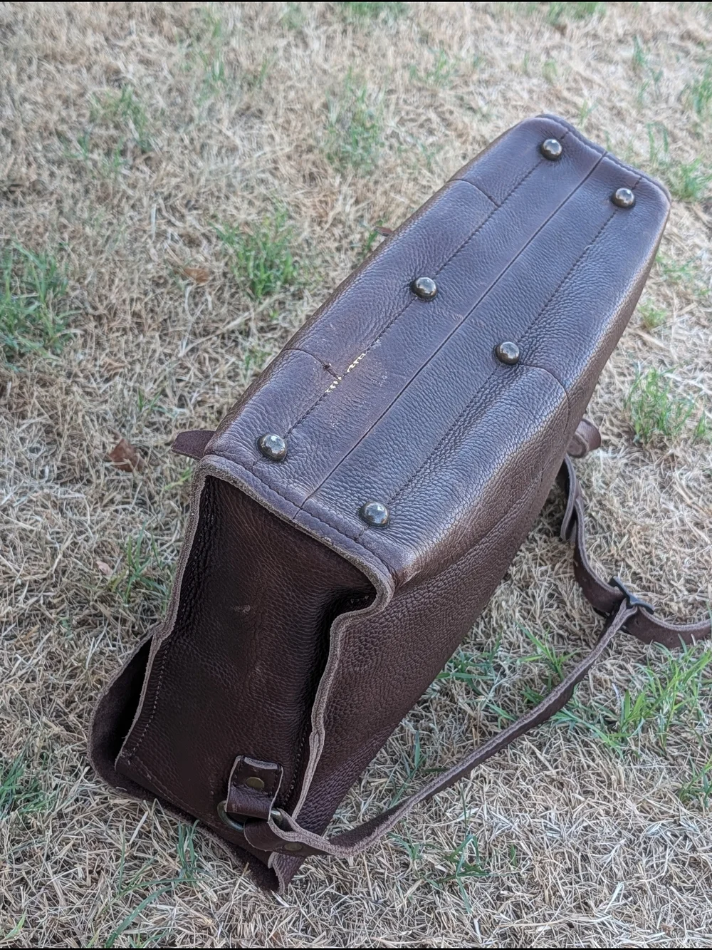 J.Crew Railway Bag Mens Leather Messenger Briefcase Crossbody Chestnut 38119 Dis